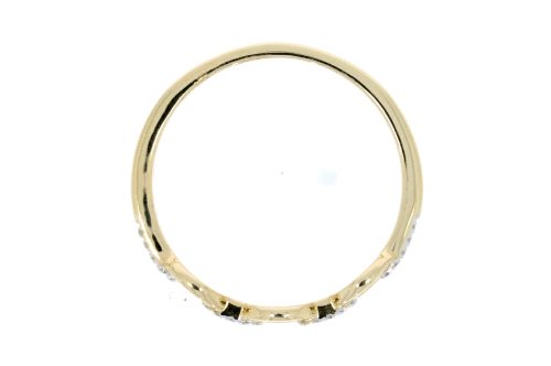 Diamond & Gold Jewellery 9ct Yellow Gold Diamond Set Snaffle Bit Design Ring