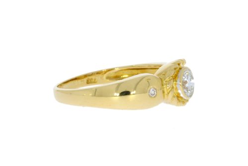 Diamond & Gold Jewellery 18ct Yellow Gold Three Stone Diamond Ring Secondhand