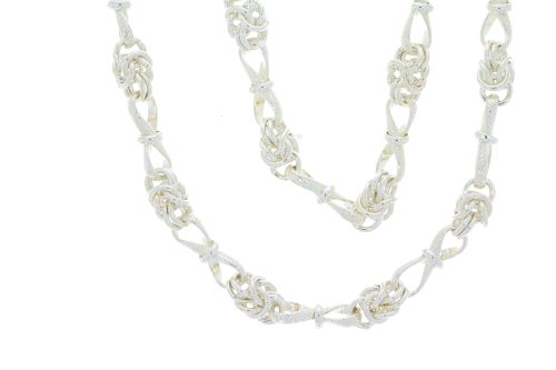 Necklaces Sterling Silver Solid Twist & Knot Design Necklace