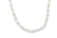 Necklaces Sterling Silver Solid Byzantine Style Link Necklace
