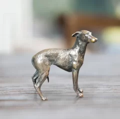 Bronze Sculptures Solid Bronze Lurcher Dog (1156) Sculpture by Michael Simpson