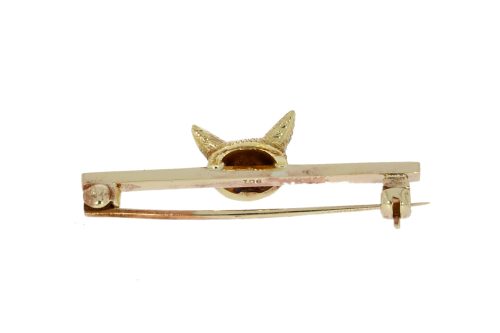 Brooches 14ct & 9ct Yellow Gold Fox Head Bar/Brooch Secondhand