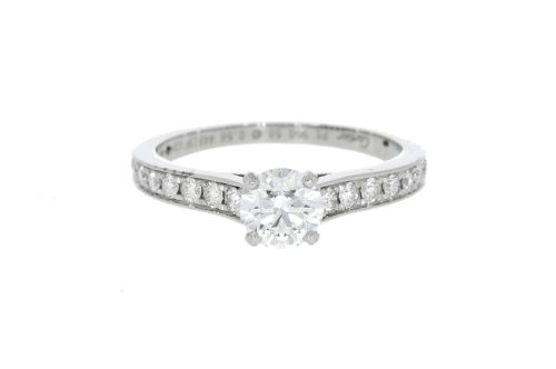 Diamond & Gold Jewellery Platinum Cartier Diamond Solitaire Ring GIA Certificated Secondhand