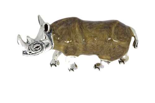 Uncategorised Saturno Sterling Silver & Enamel Medium Rhino