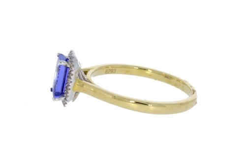 Diamond & Gold Jewellery 9ct Yellow Gold Tanzanite & Diamond Ring