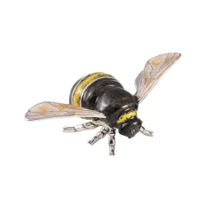 British Wildlife Saturno Sterling Silver & Enamel Large Bumble Bee Figurine